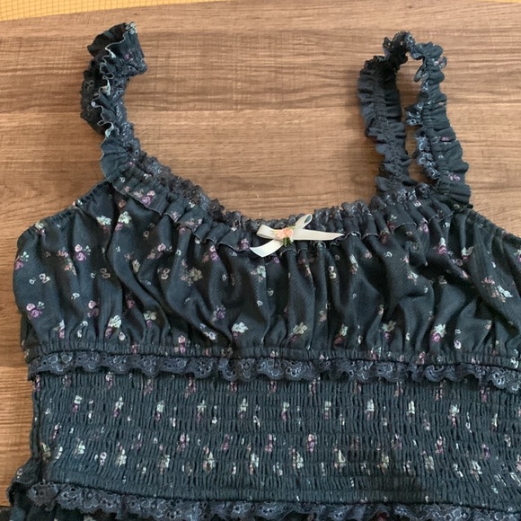 CLEANOUT SALE🚨 For Love And Lemons Blue Floral Mini Dress - Picture 3 of 10